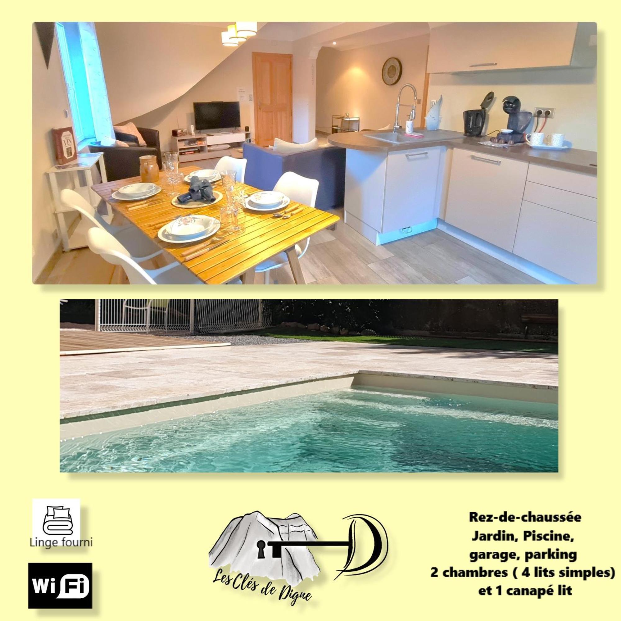 Charmant T3 Avec Piscine Digne-les-Bains Zewnętrze zdjęcie